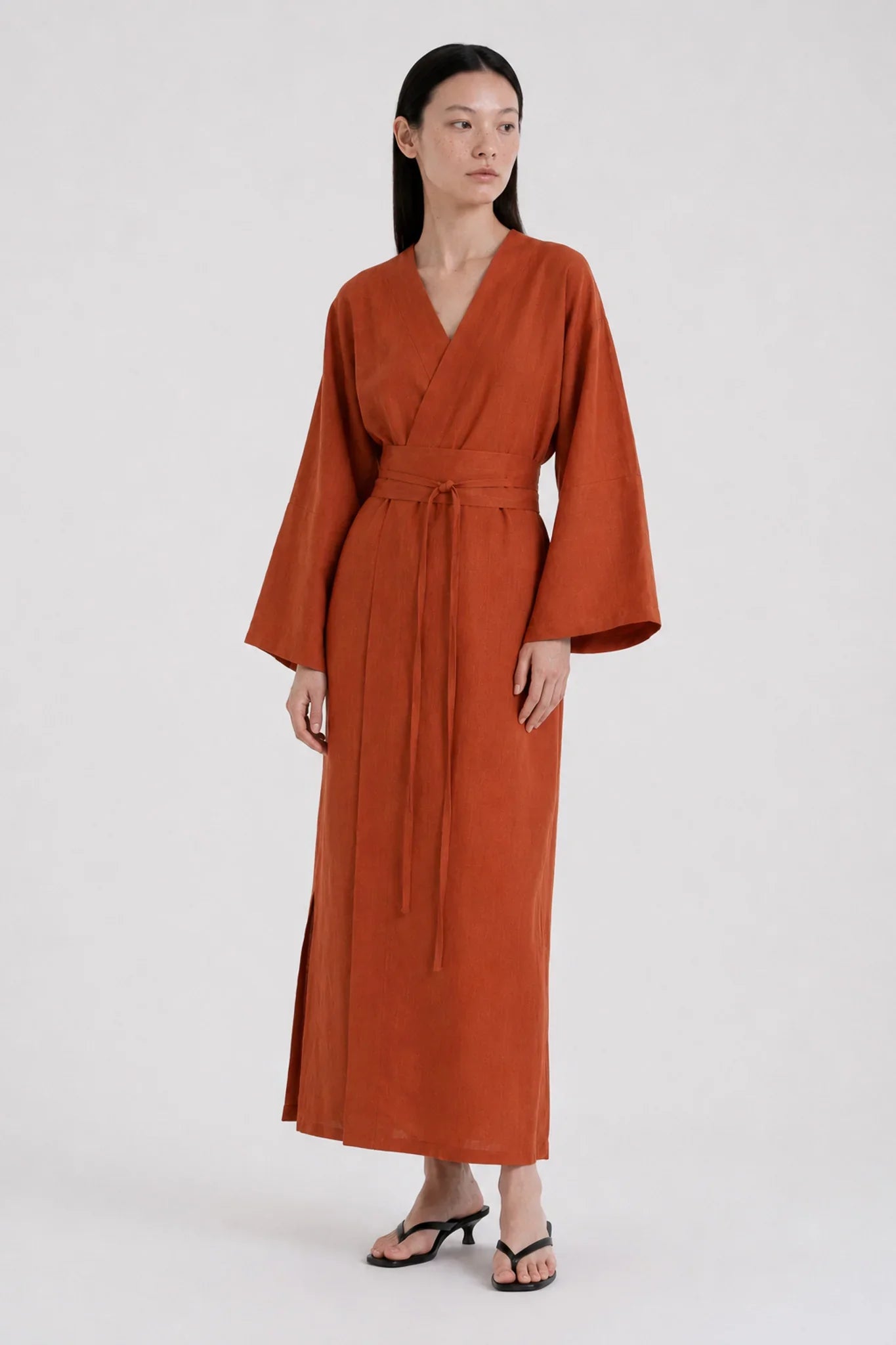 Terracotta Atelier Mizuni linen kimono dress product image