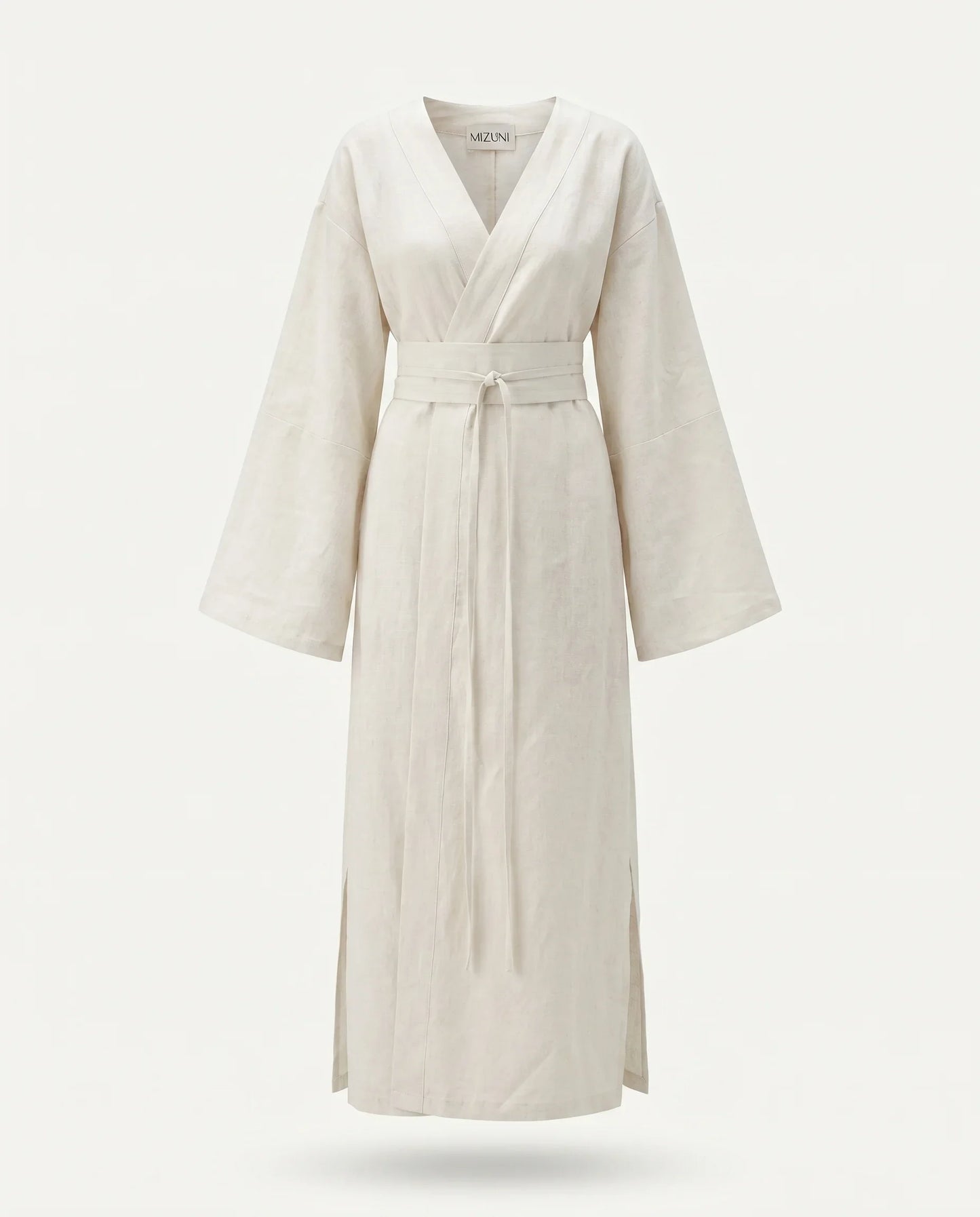 Ivory linen kimono dress product image by Atelier Mizuni