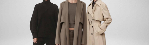 3 models wearing a minimal clothing style by atelier mizuni