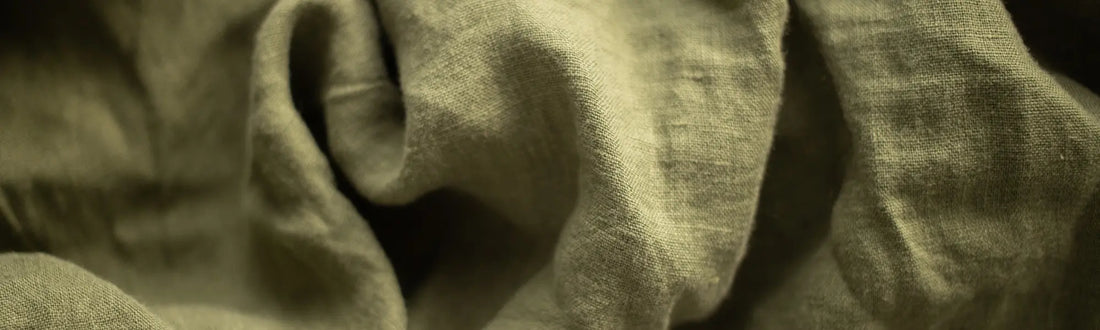Close-up of linen fabric used for Atelier Mizuni kimono dresses