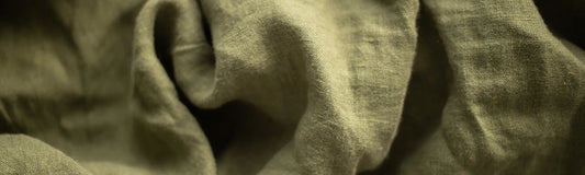 Close-up of linen fabric used for Atelier Mizuni kimono dresses
