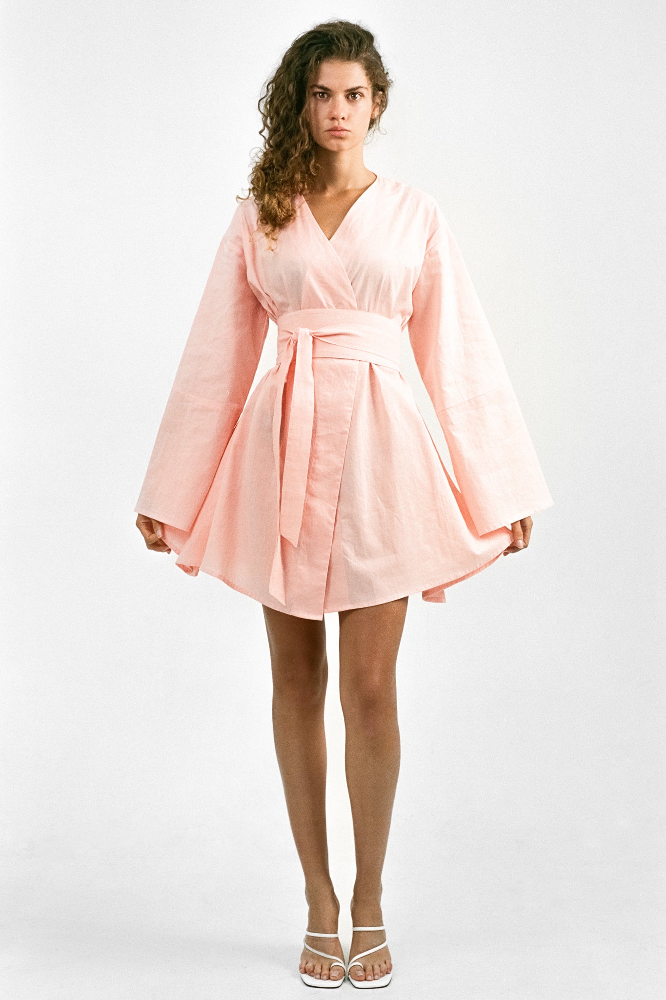 Short Kimono Dress Pink